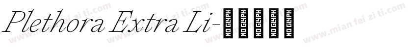 Plethora Extra Li字体转换